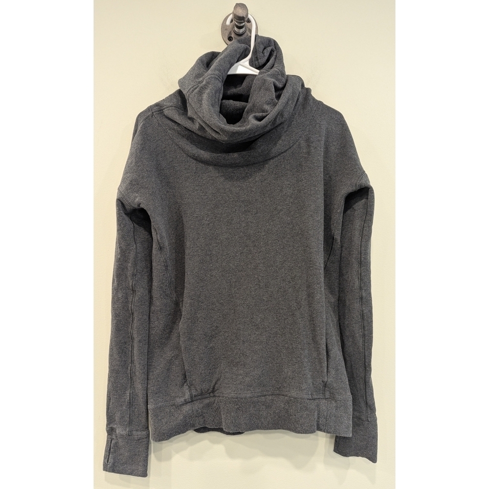 Lululemon Stress Less Hoodie In Heathered Dark Grey Size 4
